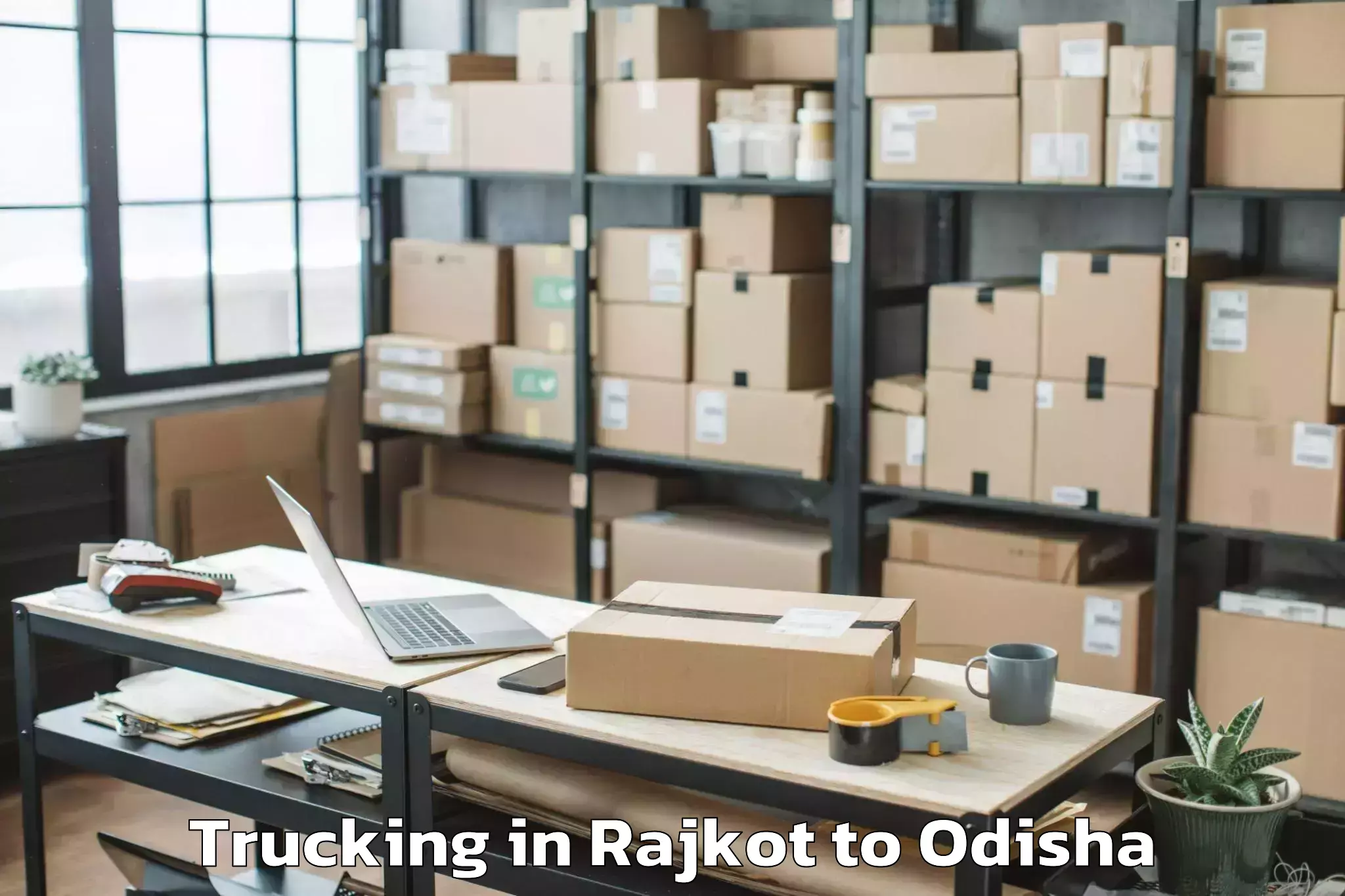 Book Rajkot to Harichandanpur Trucking Online